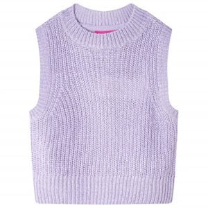 Gilet da Bambina Lavorato a Maglia Lilla Chiaro 92
