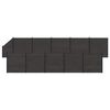 vidaXL Set di Recinzione 11 pz 1830 x 186 cm WPC e Alluminio Nero