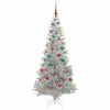 vidaXL Albero di Natale con 300 LED con supporto Argento 180 cm PET