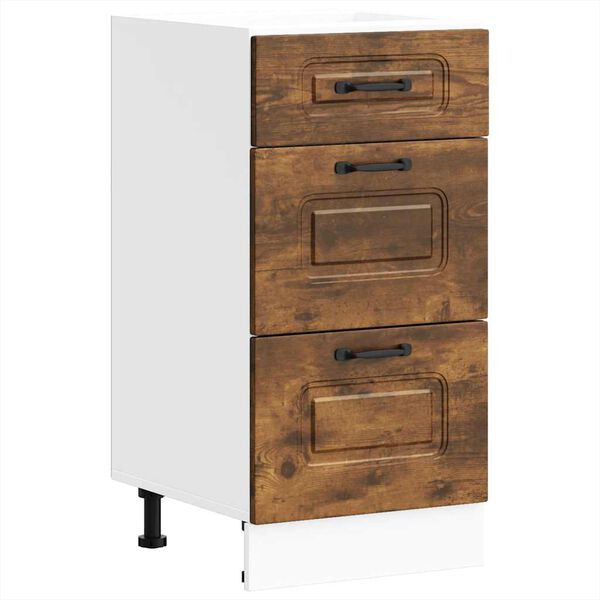 vidaXL Base da Cucina Kalmar Rovere Fumo in Legno Multistrato