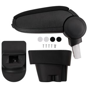 vidaXL Bracciolo Auto Nero 12x36x(33,5-48) cm ABS