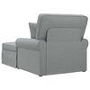 vidaXL Chaise Longe con Gonna Grigio chiaro 91 x 157 x 91 cm Tessuto