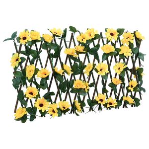 vidaXL Traliccio Edera Artificiale Espandibile Giallo 180x30 cm