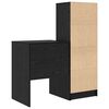 vidaXL Scrivania con cassetto 2 pcs Rovere Nero