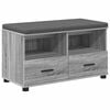 vidaXL Panca per ingresso con cuscino Grigio Sonoma 80 x 38 x 46 cm