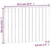 vidaXL Testiera da Parete 82,5x3x60 cm in Legno Massello di Pino