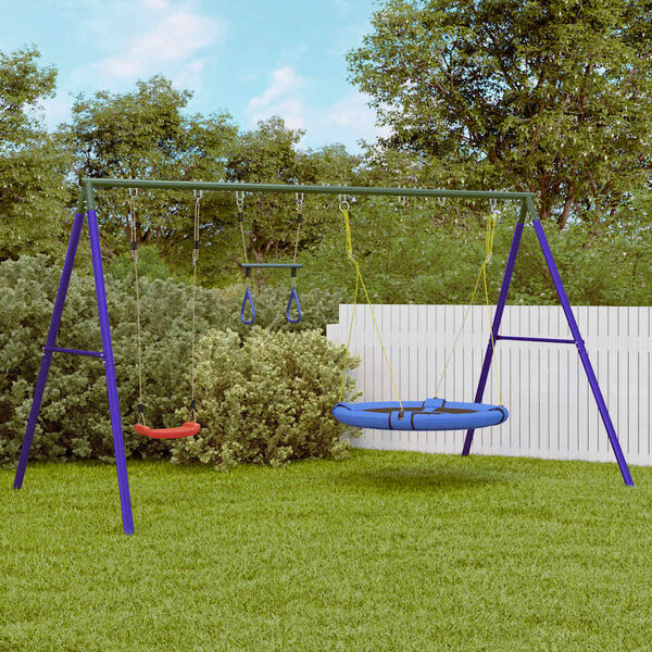 vidaXL Set Gioco da Esterno Altalena Trapezio e Altalena con Piattino