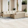 vidaXL Set Divani da Giardino 11 pz con Cuscini Beige in Polyrattan