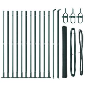vidaXL Recinzione esagonale con base in cemento 25 x 1,4 m Verde Rete