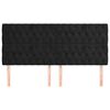 vidaXL Testiera Nera 200x7x118/128 cm Velluto