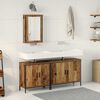 vidaXL Unit&agrave; da Bagno con lo scaffale 3 pcs Marrone Legno multistrato