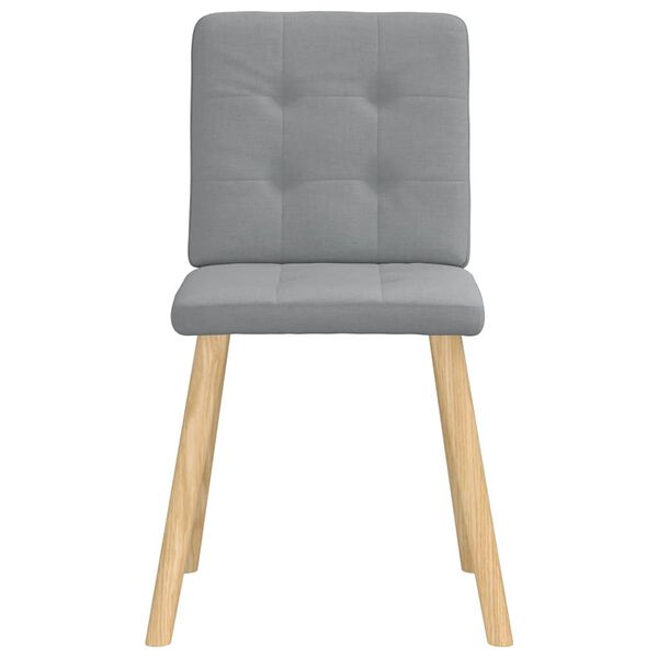 vidaXL Sedie da Pranzo 2 pz Grigio Chiaro in Tessuto