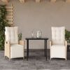 vidaXL Set da Pranzo da Giardino 5 pz con Cuscini Beige in Polyrattan