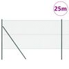 vidaXL Palo della recinzione Verde 25 x 1 m (rete da 40 x 40 mm)