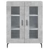 vidaXL Credenza Grigio Cemento 69,5x34x90 cm in Legno Multistrato