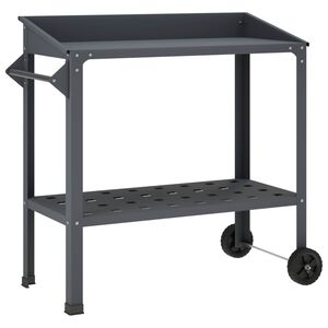 vidaXL Tavolo da Vaso con Ruote 96 x 50 x 89 cm