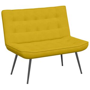 vidaXL Panca Gialla 110x74x84 cm in Velluto