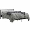 vidaXL Giroletto Nero 135x190 cm in Legno Multistrato e Metallo