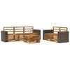 vidaXL Set di divani da esterno 6 pz Naturale Legno di Acacia Massello