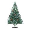 vidaXL Albero di Natale artificiale Verde 150 cm PVC e Acciaio