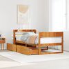 vidaXL Letto senza Materasso Marrone Cera 75x190 cm in Legno di Pino