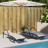 vidaXL Lettino Prendisole con Cuscino Nero 60x199x42 cm in Polyrattan