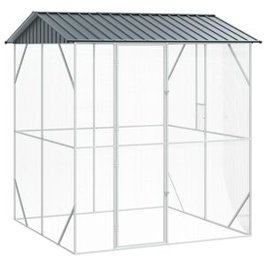 vidaXL Gabbia per uccelli Antracite 215 x 208 x 247 cm