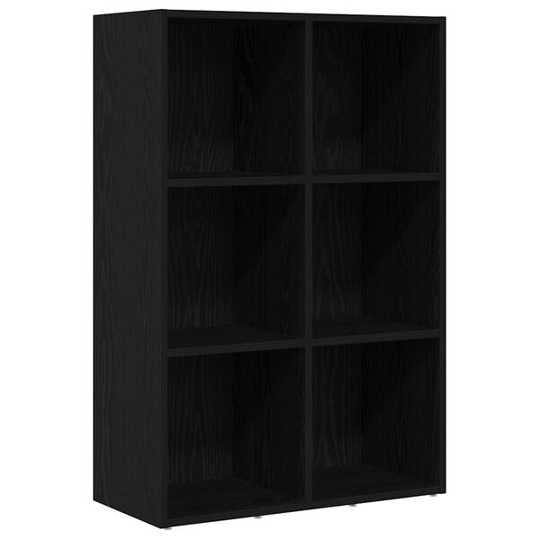 vidaXL Libreria Rovere Nero 66x30x98 cm in Legno Multistrato