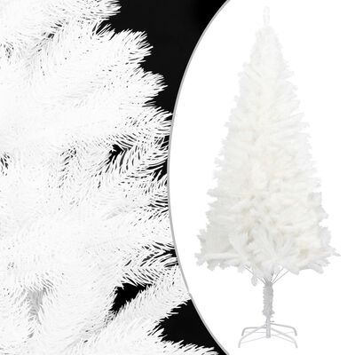 vidaXL Albero di Natale Preilluminato con Palline Bianco 240 cm PVC