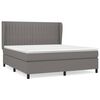 vidaXL Giroletto a Molle con Materasso Grigio Scuro 180x200 cm Tessuto