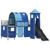 vidaXL Struttura del letto loft per bambini Nero e Blu 79,5 x 200 cm