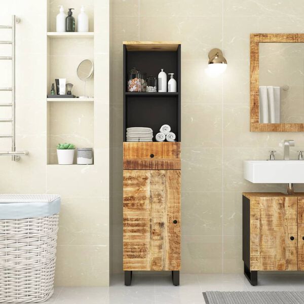 vidaXL Mobile da Bagno 38x33x160 cm in Legno Massello di Mango