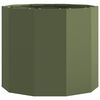 vidaXL Fioriera Verde oliva 60 x 60 x 50 cm Acciaio