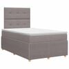 vidaXL Letto box spring con materasso Tortora 120 x 200 cm Tessuto