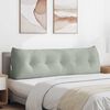 vidaXL Cuscino per Schiena Grigio chiaro 160 x 24 x 50 cm Velluto