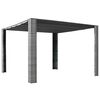 vidaXL Gazebo con Tetto in Polyrattan 300x300x220cm Grigio e Crema