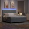vidaXL Letto a Sorgente LED Grigio chiaro 180 x 200 cm Tessuto