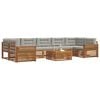 vidaXL Set di divani da esterno 8 pcs Grigio Naturale e Chiaro