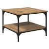 vidaXL Tavolino da salotto Rovere artigianale 55 x 55 x 40 cm