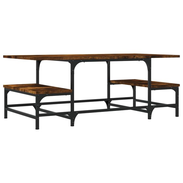 vidaXL Tavolino da Salotto Rovere Fumo 100x50,5x40cm Legno Multistrato