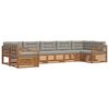 vidaXL Set di divani da esterno 7 pz Grigio Naturale e Chiaro