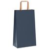 vidaXL Sacchetti di Carta 250 pz con Manici Blu 21x11x36 cm