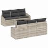 vidaXL Set di divani 7 pz Grigio chiaro e grigio scuro polyrattan