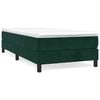 vidaXL Giroletto a Molle con Materasso Verde Scuro 90x200 cm Velluto