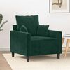 vidaXL Poltrona Verde Scuro 60 cm Velluto
