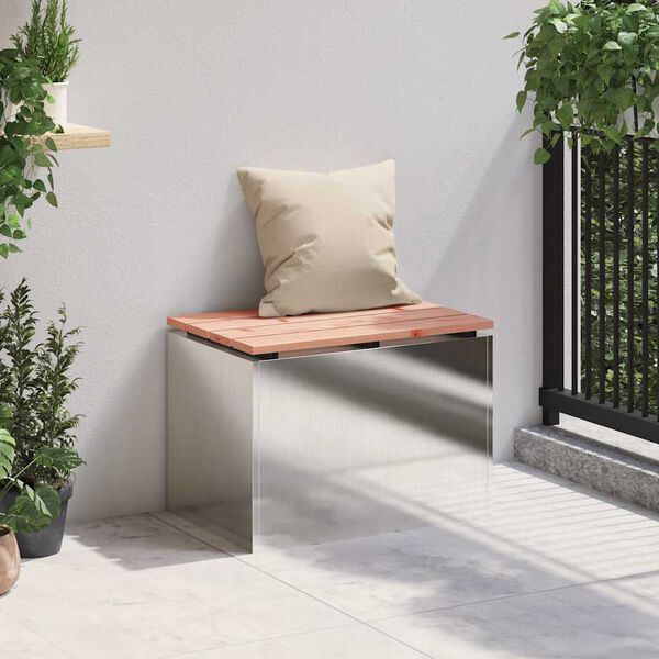 vidaXL Panchina da giardino Argento 60 x 40 x 43 cm
