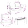 vidaXL Set Divano da Giardino 4 pcs Naturale Legno di teak solido