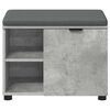 vidaXL Panca per ingresso con cuscino Grigio cemento 60 x 38 x 46 cm