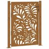 vidaXL Cancello da giardino 100x125 cm in acciaio corten design ondulato