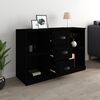 vidaXL Credenza Nera 104,5x35,5x67,5 cm in Legno Multistrato